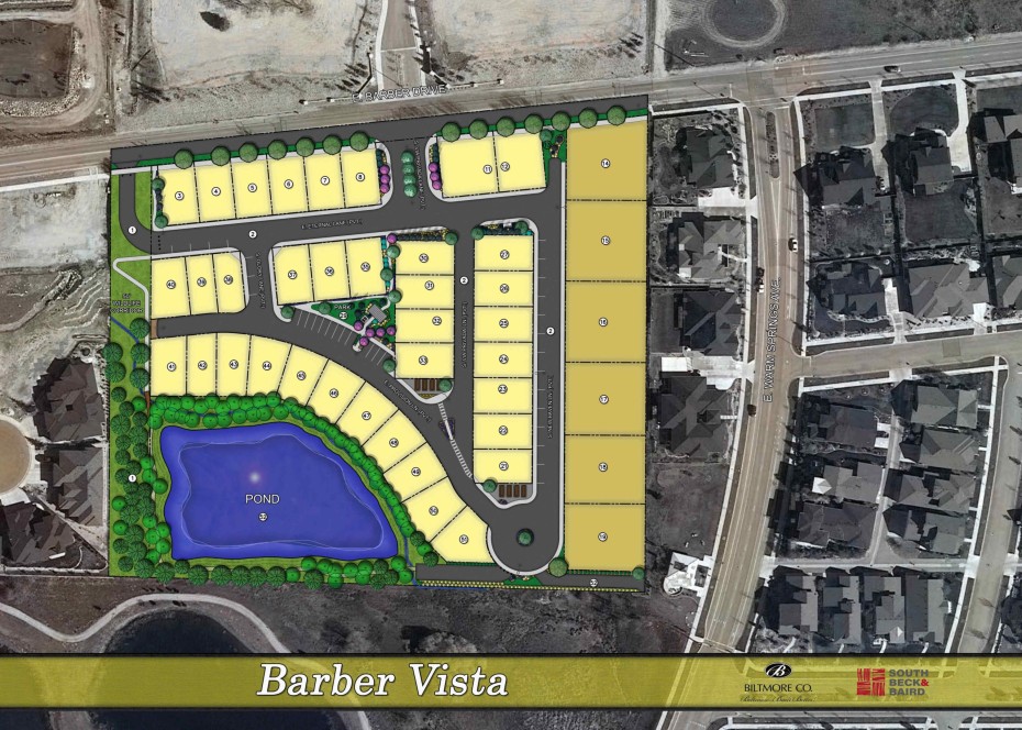 Barber Vista community plat map