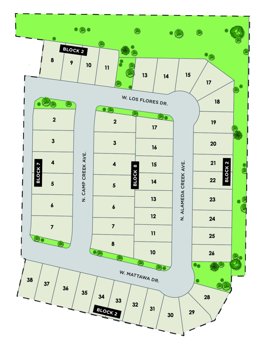 Lincoln Creek community plat map